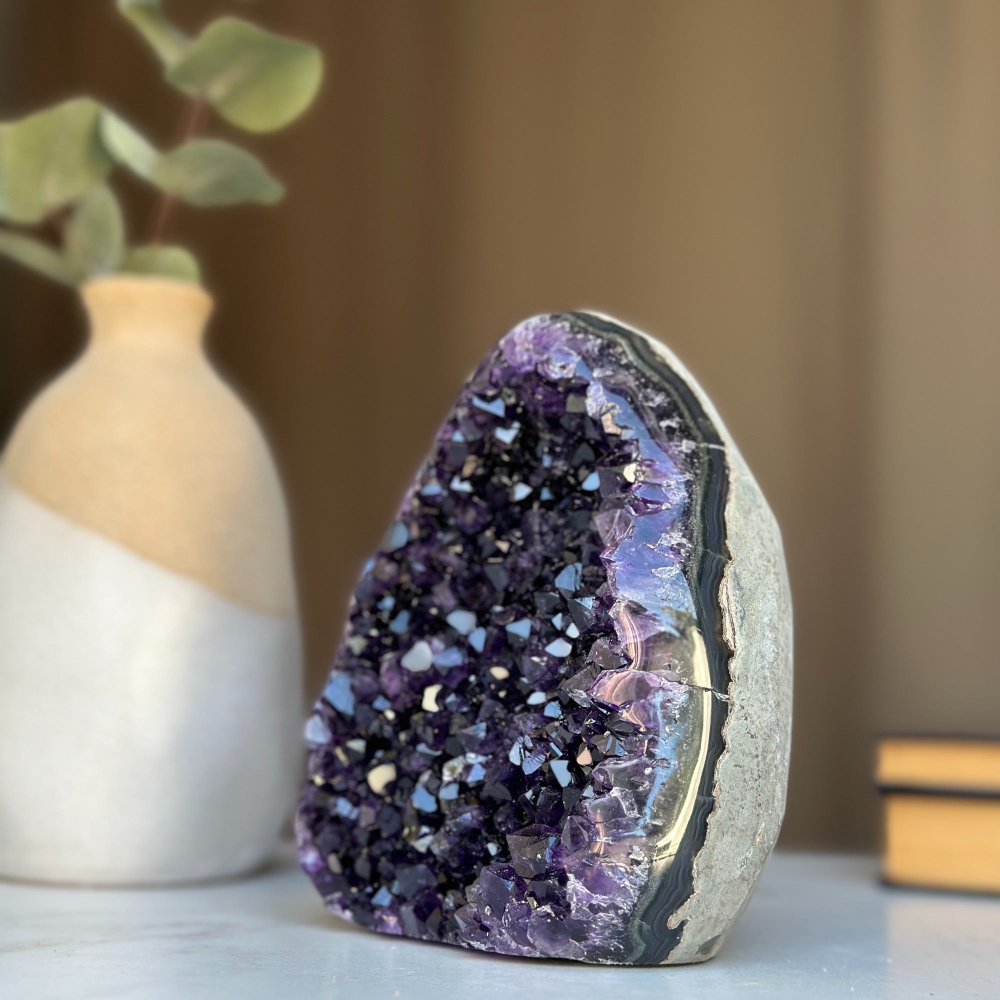 Large amethyst geode with FREE GIFT BOX, Mindfulness gift