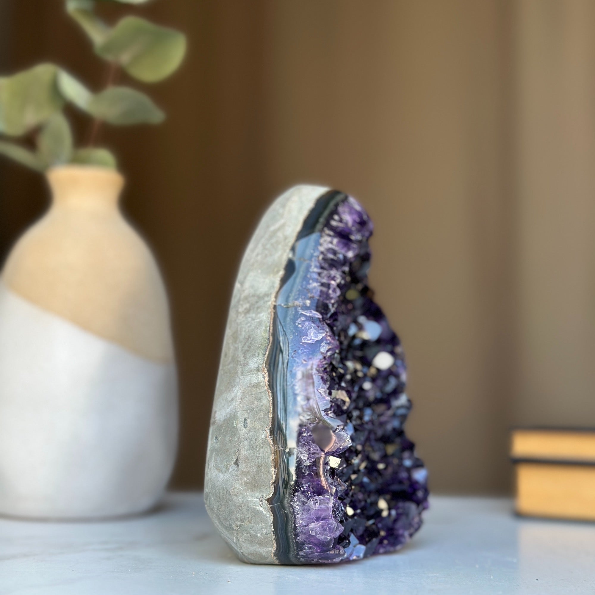 Large amethyst geode with FREE GIFT BOX, Mindfulness gift