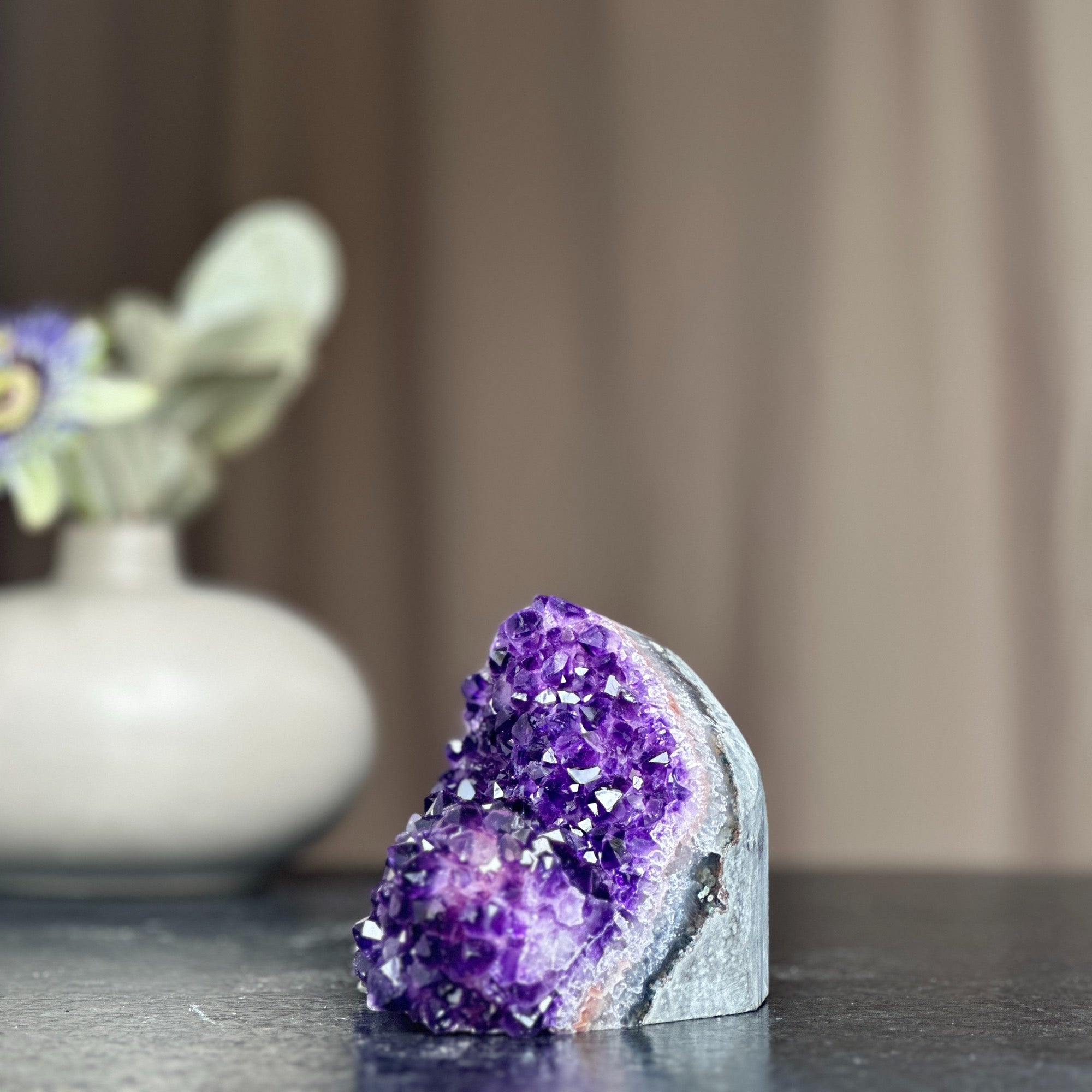 Large Amethyst geode Unique raw dark huge crystal cluster