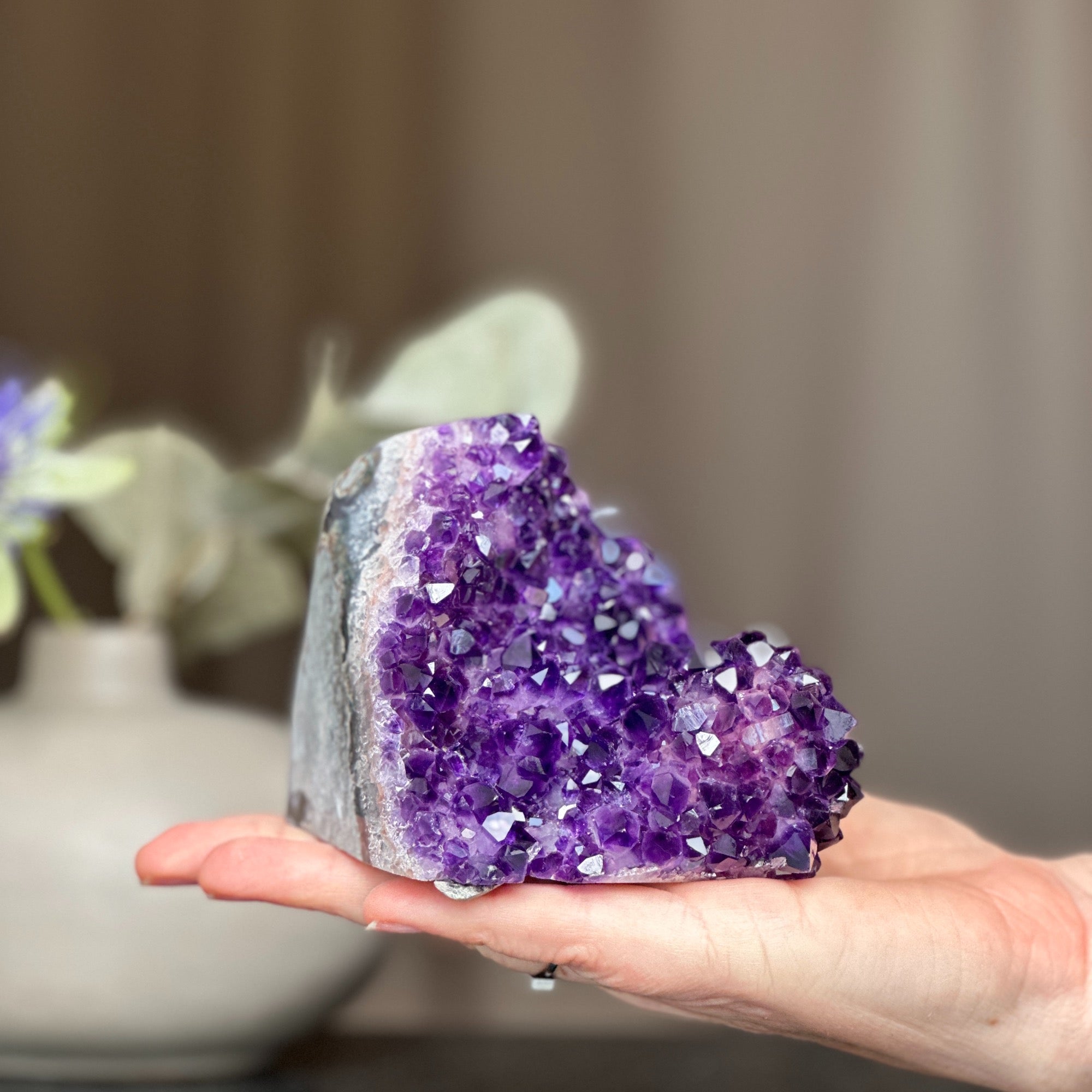 Large Amethyst geode Unique raw dark huge crystal cluster