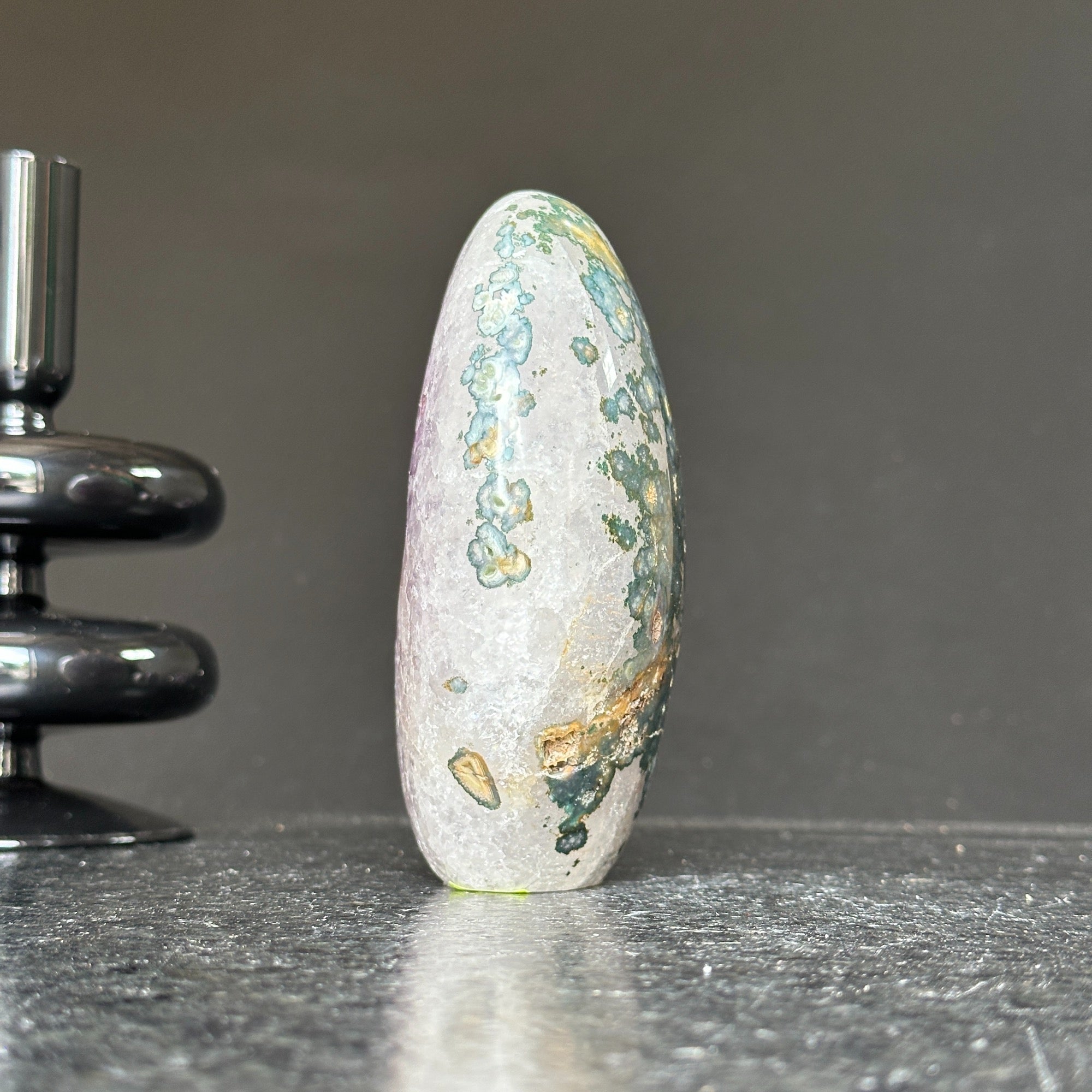 Superb Amethyst with Agate and Quartz formations, 5 in tall Extra Large Amethyst Cave, Oval Shaped Stone, Extra Large Collector piece