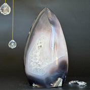 Quartz and Agate Stone Egg, full of colors, just for collectors, 9 Lb Oval Full polished Crystal