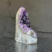 Amethyst with agate formations, amethyst cathedral for crystal decoration, extra large amethyst geode from Uruguay