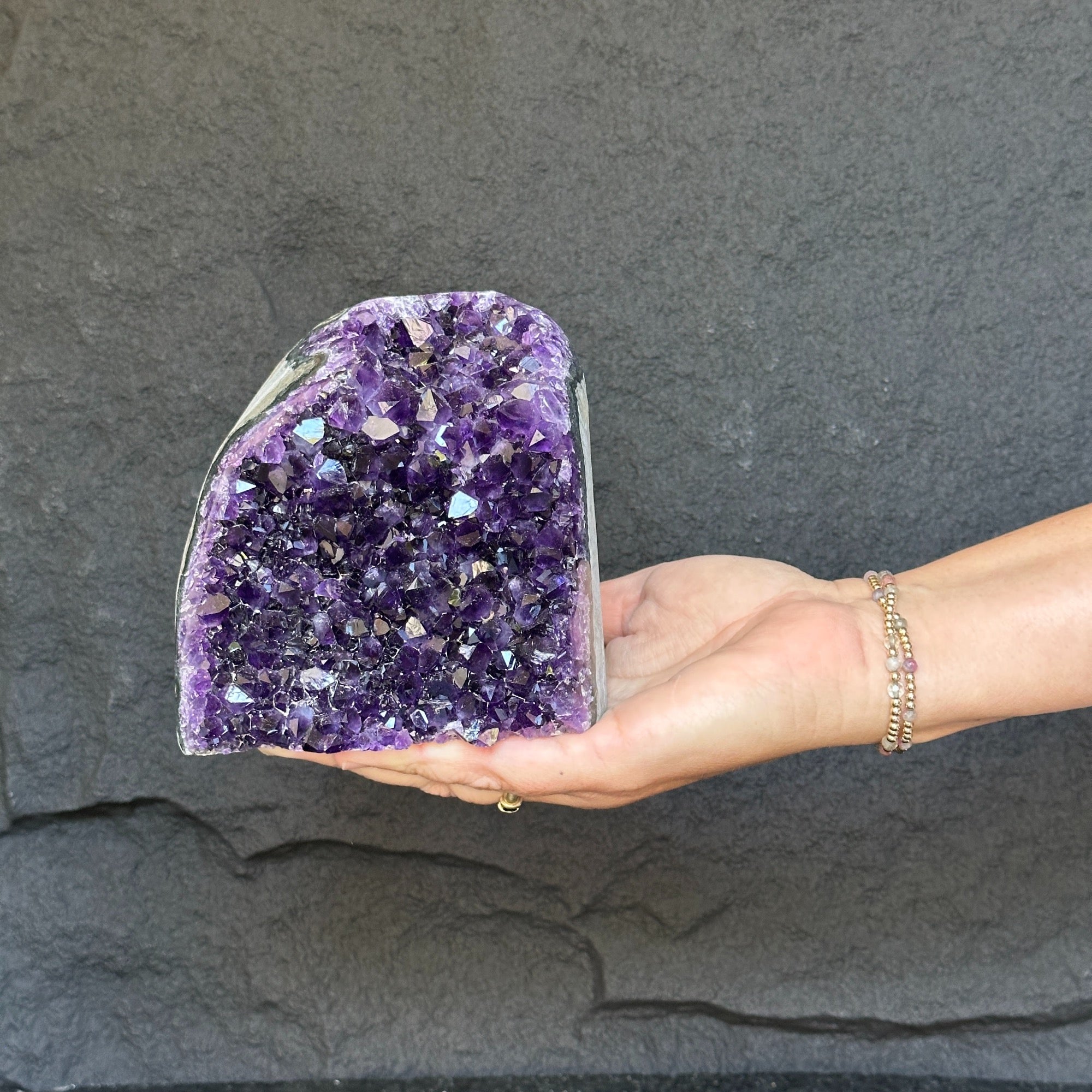 4 Lb Amethyst Cave Geode with Agate formations, Huge Crystal Cluster for Collectors