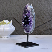 Amethyst Crystal on Metal Stand, Extra Large amethyst