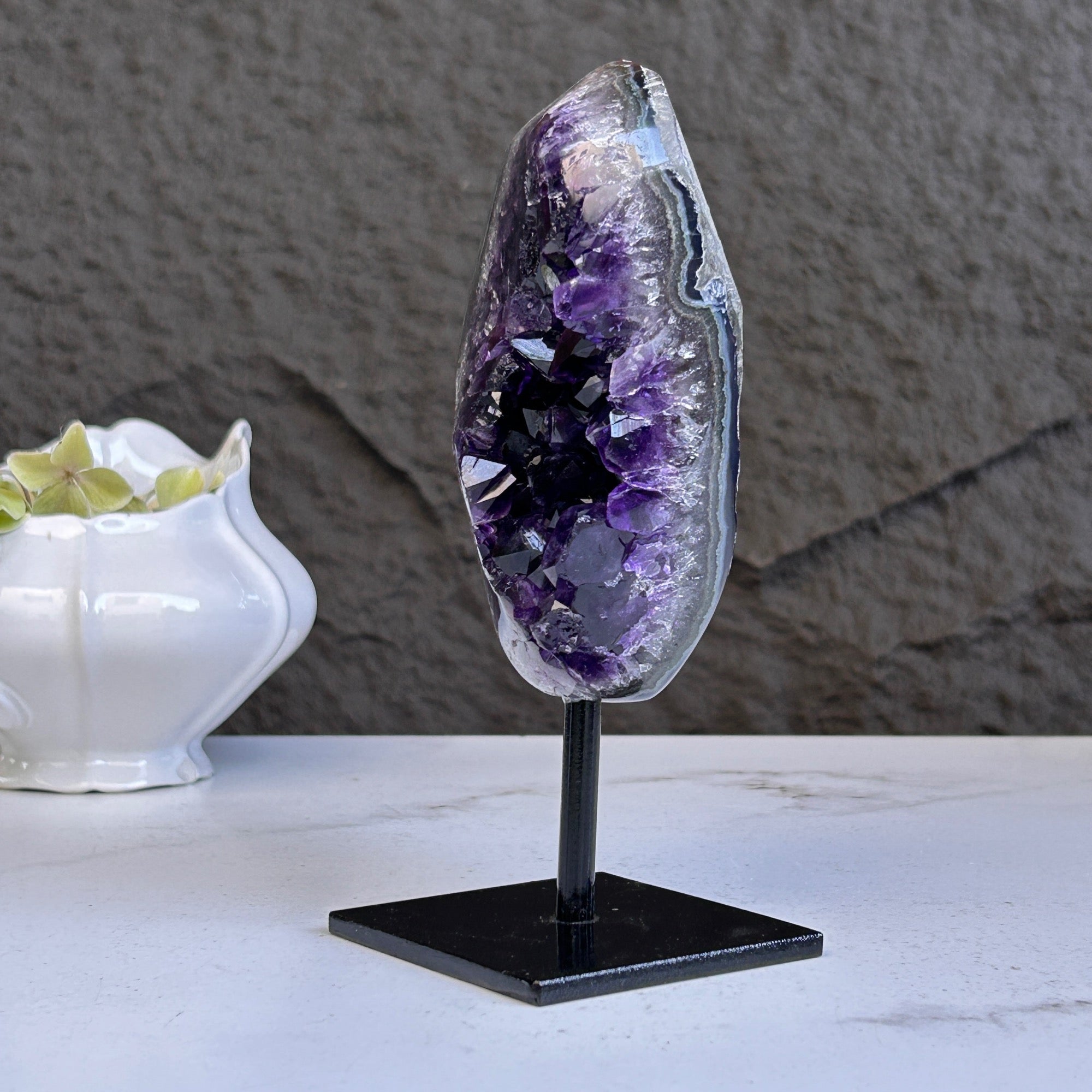 Amethyst Crystal on Metal Stand, Extra Large amethyst