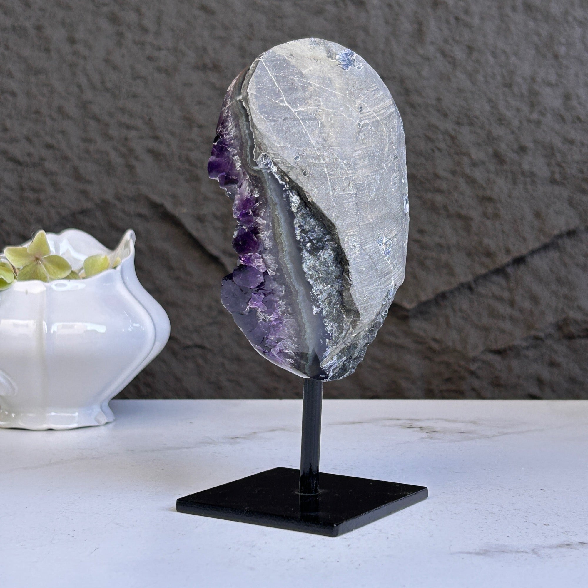 Amethyst Crystal on Metal Stand, Extra Large amethyst