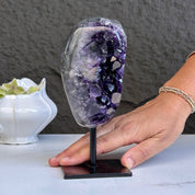 Amethyst Crystal on Metal Stand, Extra Large amethyst