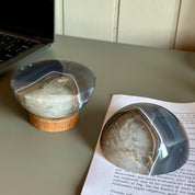Crystal Paperweight, Handcrafted Geode Paperweight, Functional Desk Art, Unique graduation gift