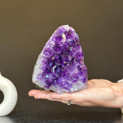 3 Lb Amethyst Cave Geode, 5.5 in tall Huge Crystal Cluster for Collectors
