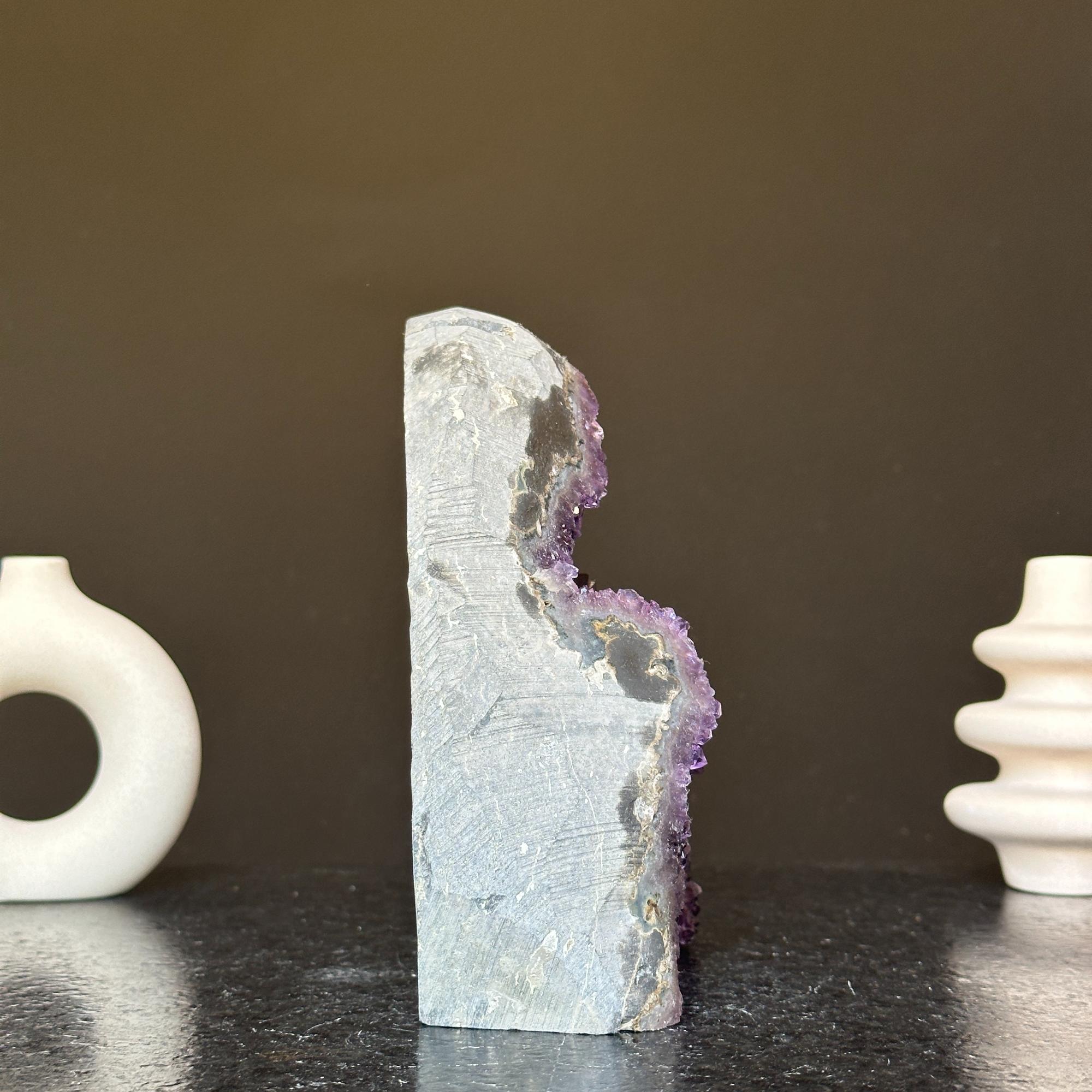 Amethyst with agate formations, amethyst cathedral