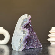 Amethyst with agate formations, amethyst cathedral