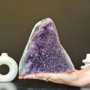 Amethyst with agate formations, amethyst cathedral