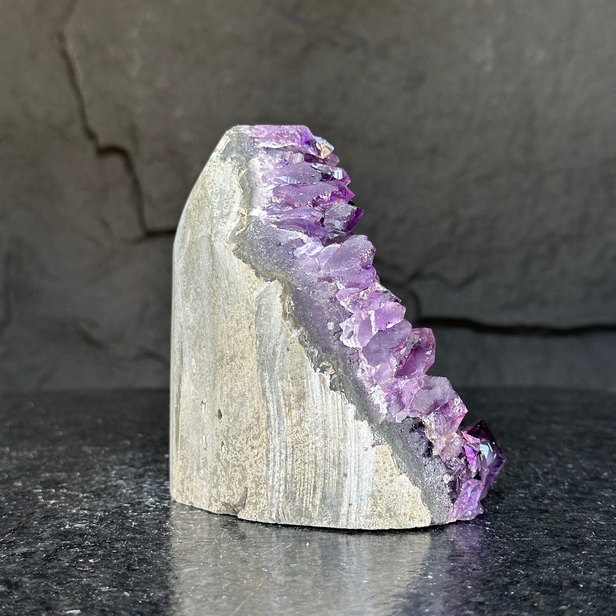 Large Amethyst geode, Unique crystal cluster with Agate formations