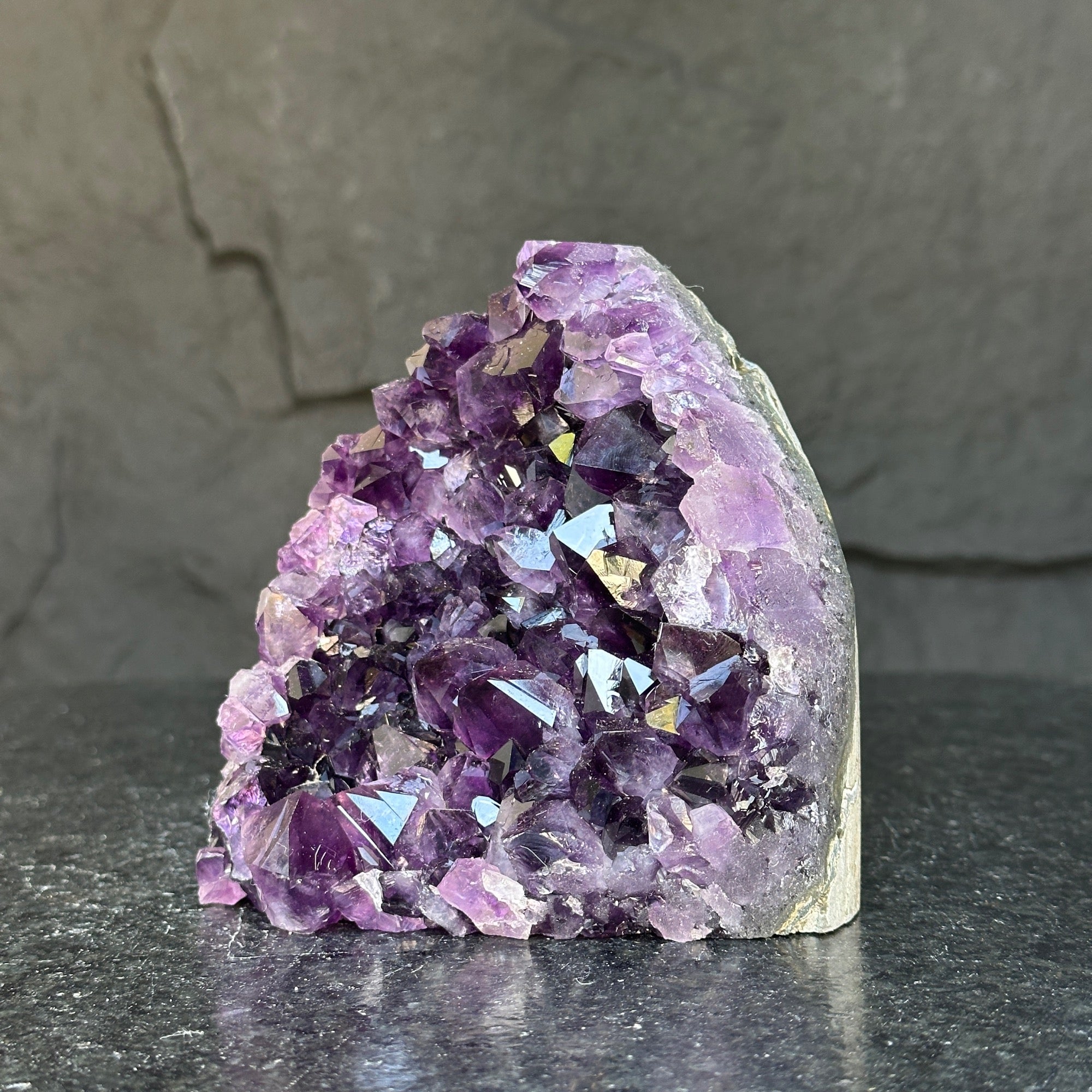Large Amethyst geode, Unique crystal cluster with Agate formations