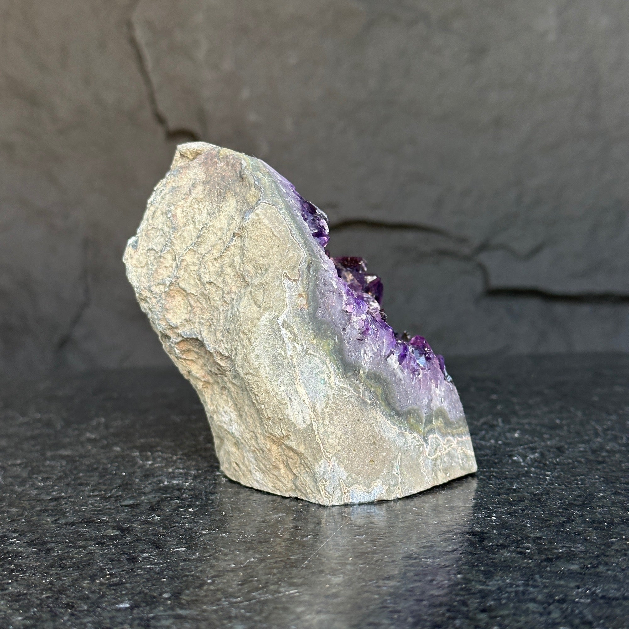 Large Amethyst Crystal Stone, Deep Purple Uruguayan Amethyst Geode , Anniversary Gift for Collectors