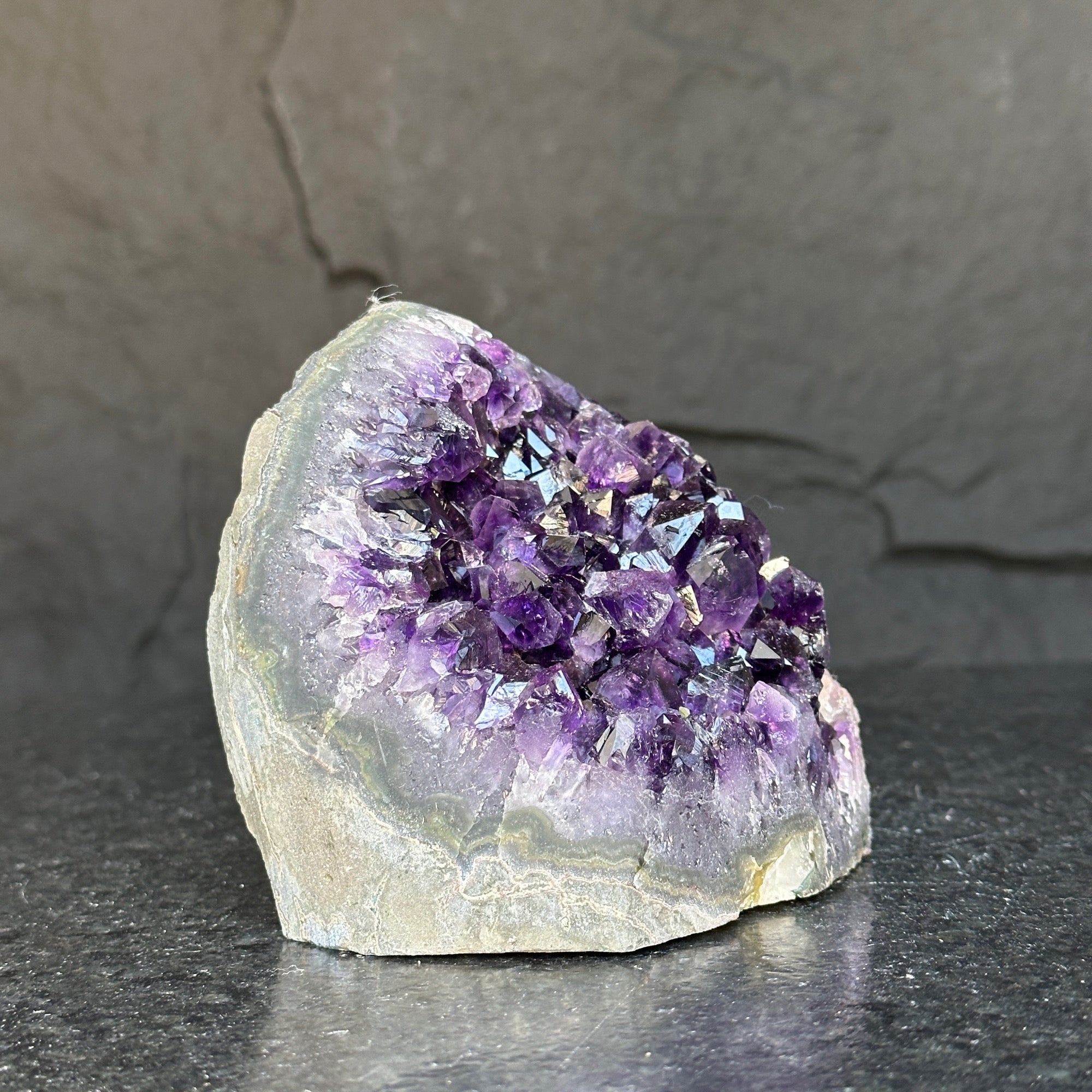 Large Amethyst Crystal Stone, Deep Purple Uruguayan Amethyst Geode , Anniversary Gift for Collectors