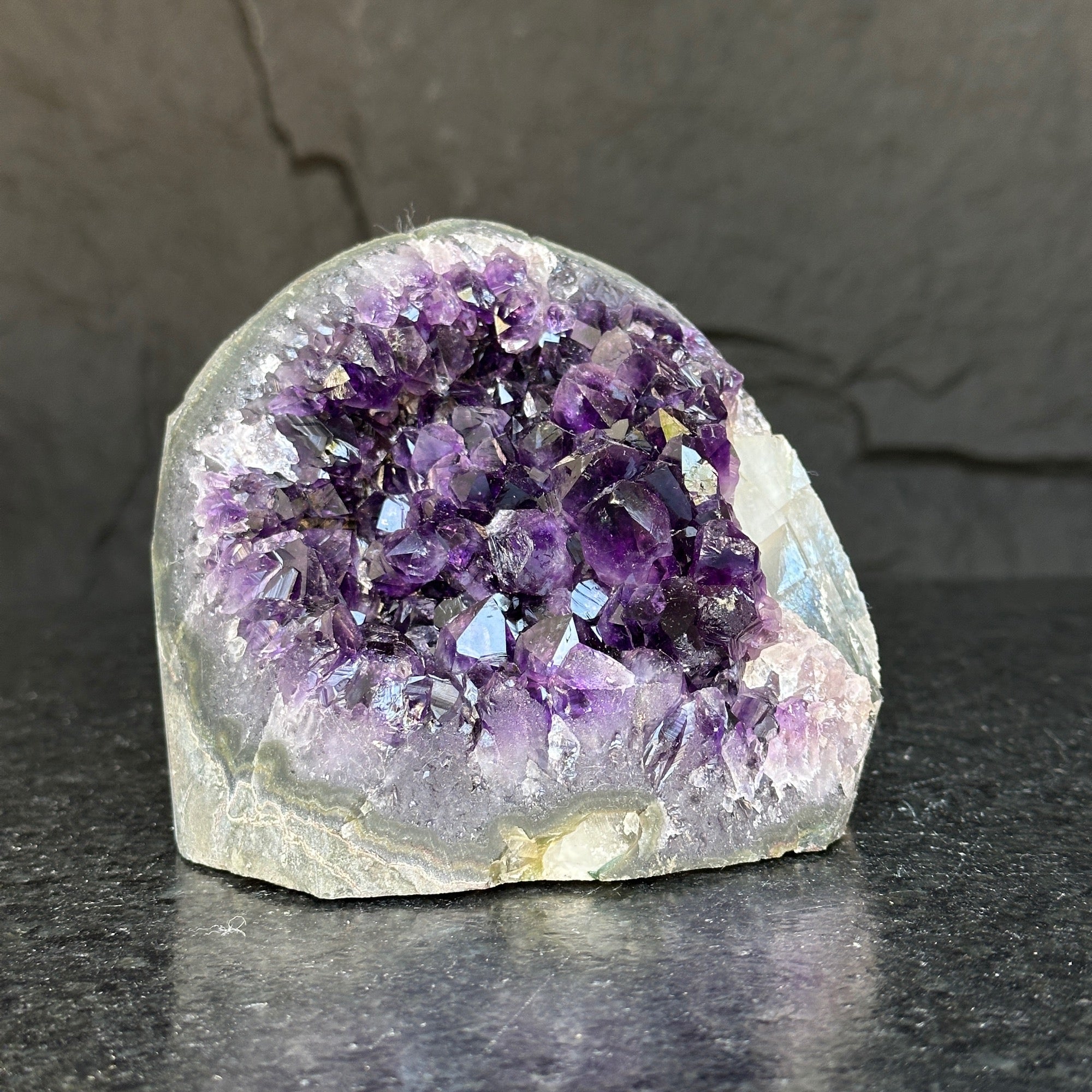 Large Amethyst Crystal Stone, Deep Purple Uruguayan Amethyst Geode , Anniversary Gift for Collectors