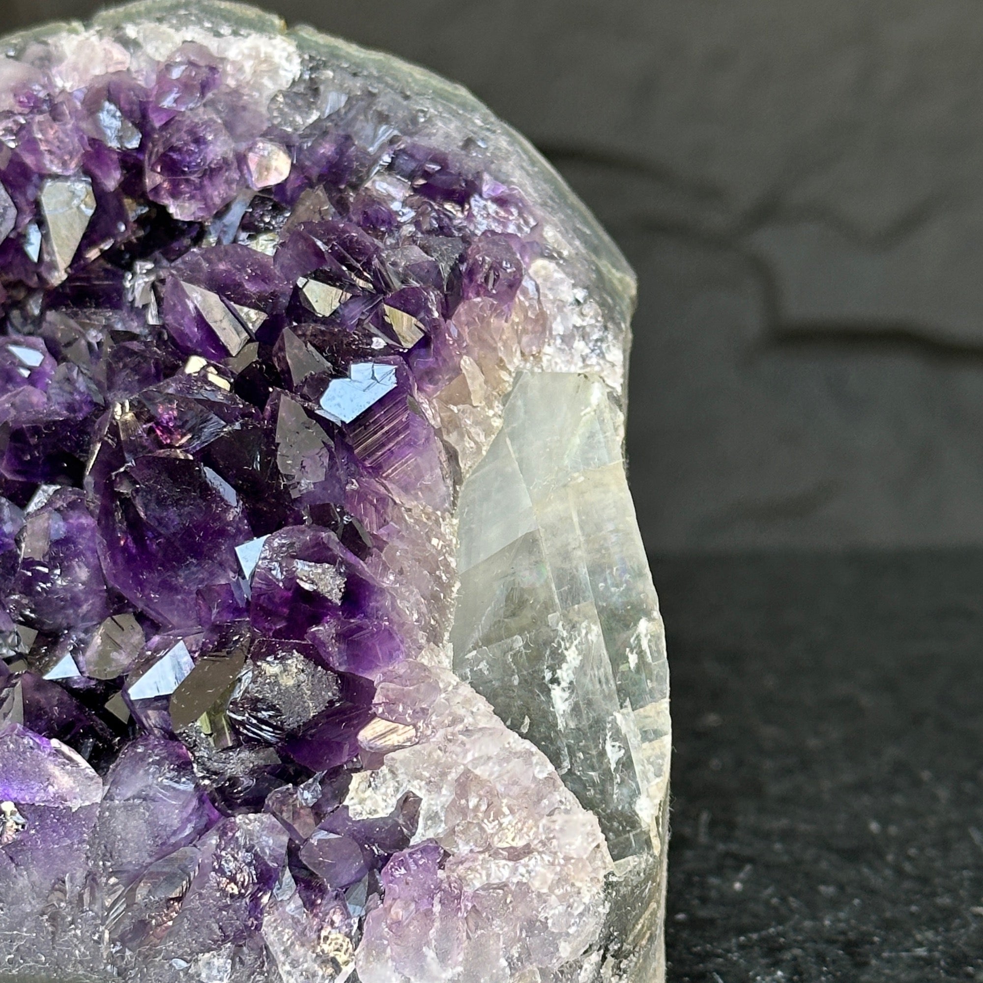 Large Amethyst Crystal Stone, Deep Purple Uruguayan Amethyst Geode , Anniversary Gift for Collectors