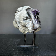 Crystal Geode, home decor with crystals, quartz and amethyst find, Amethyst with agate