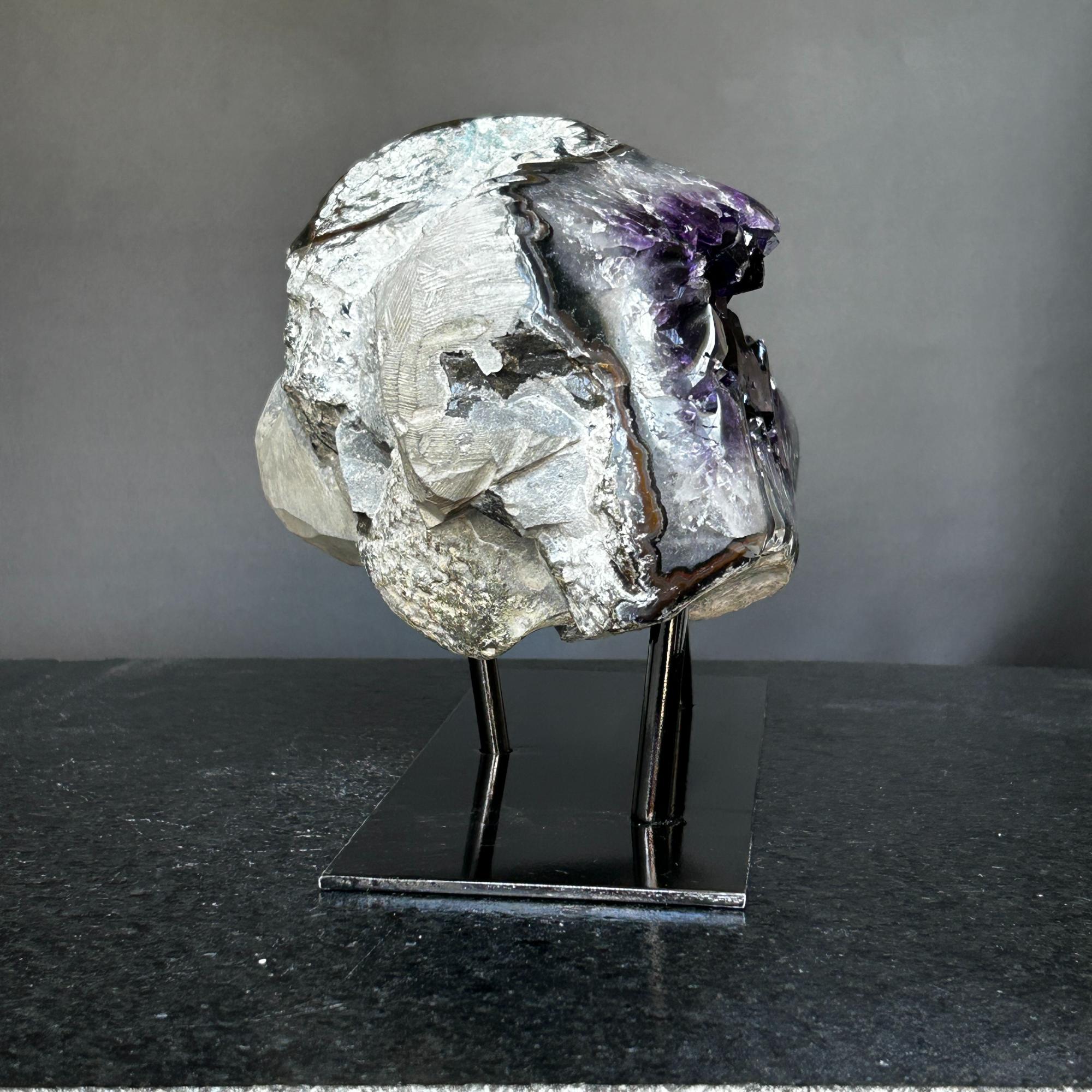 Crystal Geode, home decor with crystals, quartz and amethyst find, Amethyst with agate