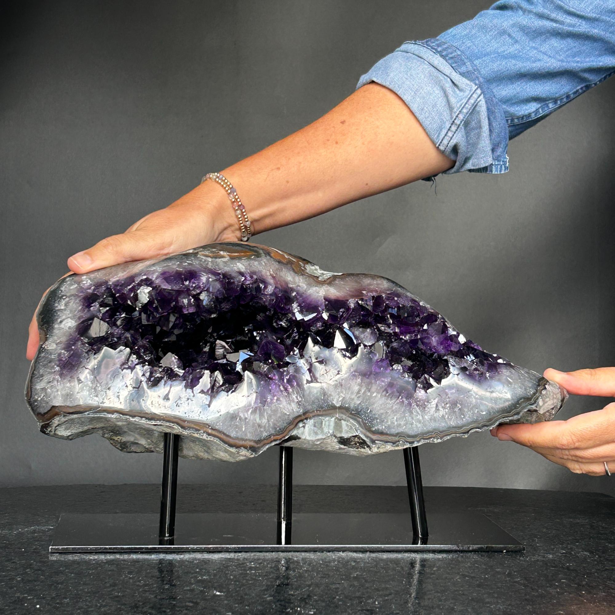 Crystal Geode, home decor with crystals, quartz and amethyst find, Amethyst with agate