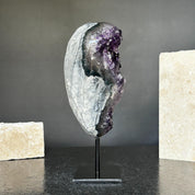Superb Crystal Geode, Large Cave, Amethyst Crystal for collectors, 9 in Tall Full polished stone, Stunning decor AAA Crystal