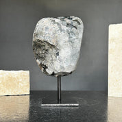 Natural Amethyst Crystal Geode, Purple Amethyst Crystal on Stand, Metallic Stand Included