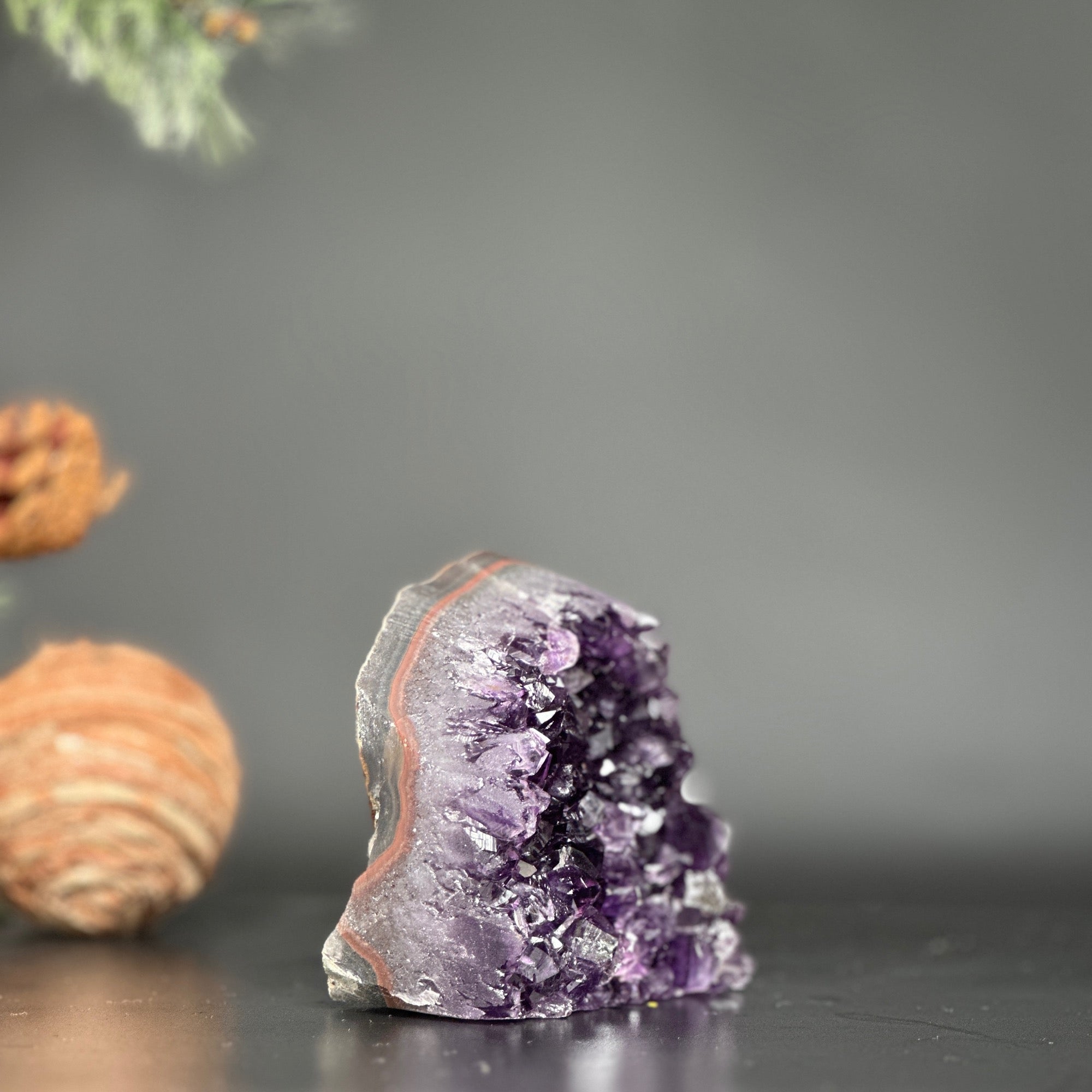 Large crystals Amethyst geode, Unique crystal cluster with FREE GIFT BOX