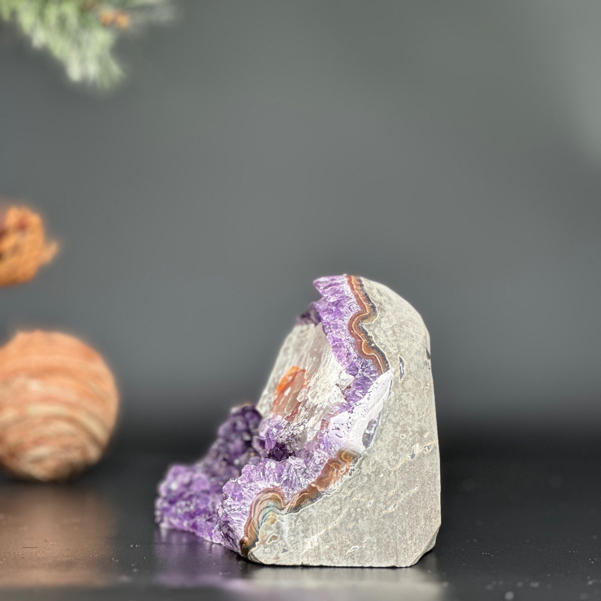 Large amethyst geode with FREE GIFT BOX, Mindfulness gift