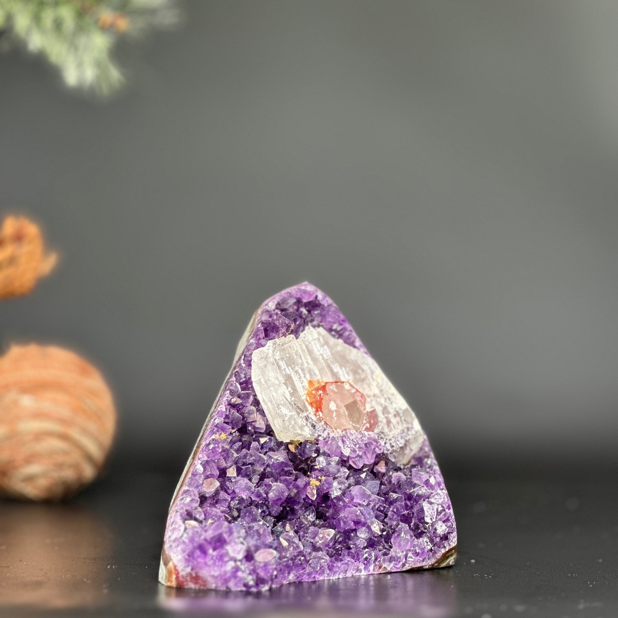 Large amethyst geode with FREE GIFT BOX, Mindfulness gift