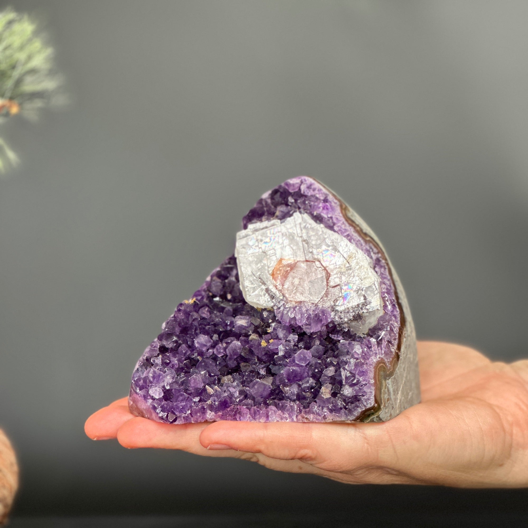 Large amethyst geode with FREE GIFT BOX, Mindfulness gift
