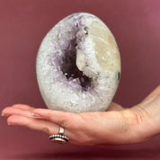 Large Uruguayan Quartz Geode Egg