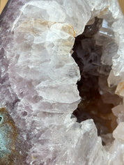 Crystal Geode, home decor with crystals eggs, quartz and agate find