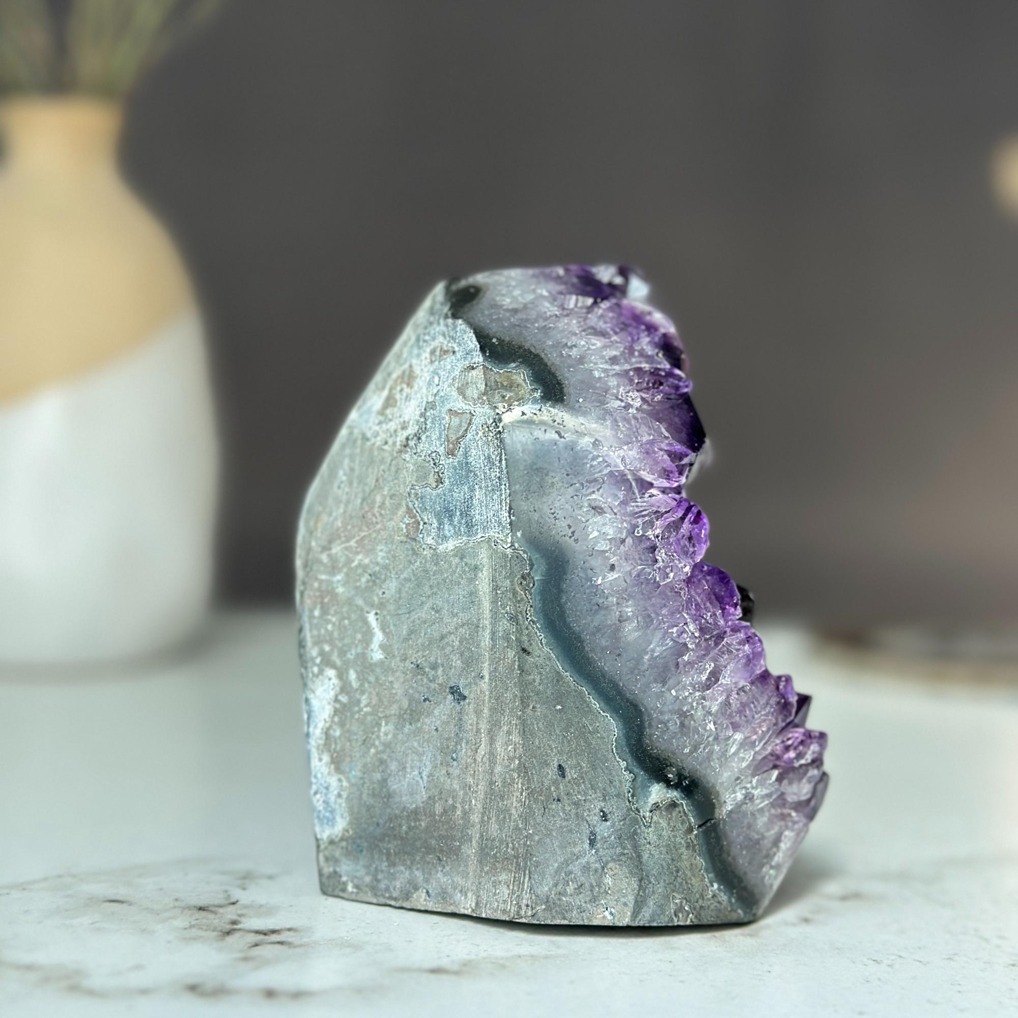 Large amethyst geode with FREE GIFT BOX, Mindfulness gift