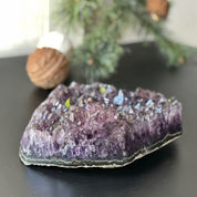 Extra Large Amethyst, Flat shaped Full polished stone, Stunning decor piece