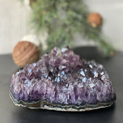 Extra Large Amethyst, Flat shaped Full polished stone, Stunning decor piece