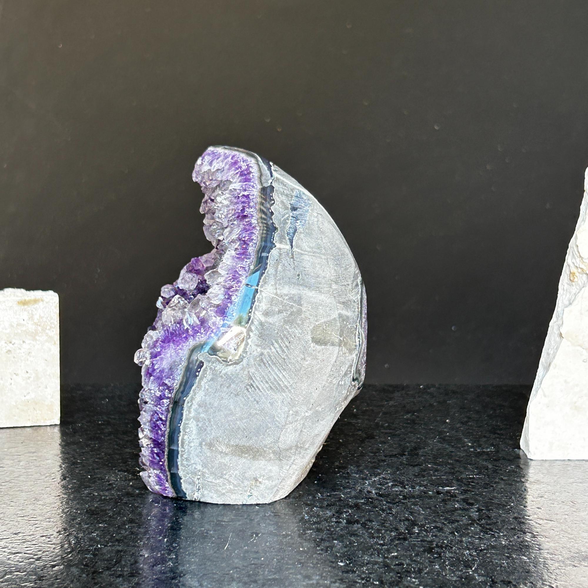 Amethyst crystal flame cluster