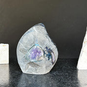 Amethyst crystal flame cluster