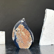 Large agate crystal flame, 2lb stone flame, large decorative stone piece, colorful gem