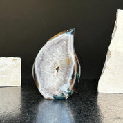 Incredible Quartz Crystal Flame, polished amethyst decorative stone for collectors