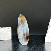 Incredible Quartz Crystal Flame, polished amethyst decorative stone for collectors