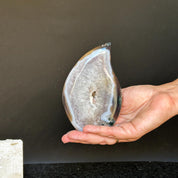 Incredible Quartz Crystal Flame, polished amethyst decorative stone for collectors