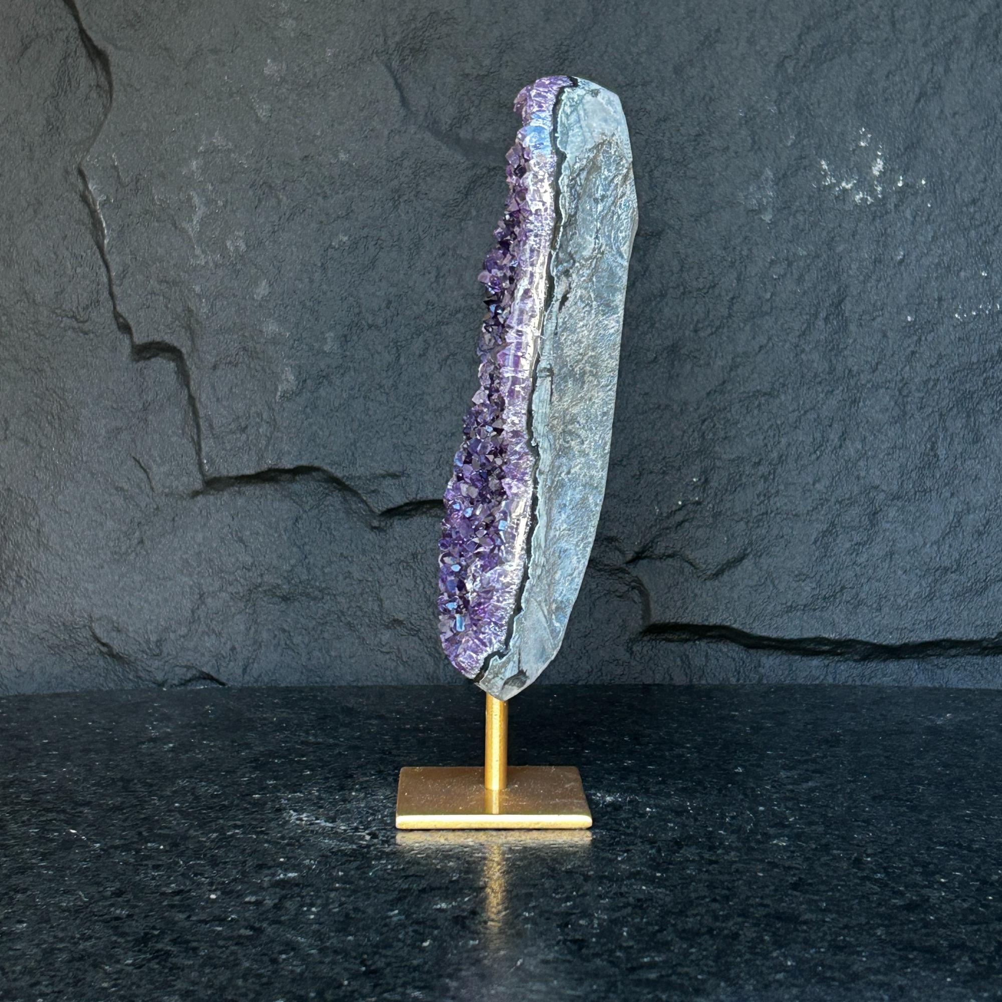 Incredible Crystal with Display Stand, Large Quartz, Amethyst geode on stand