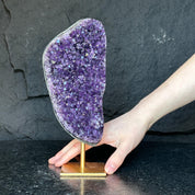 Incredible Crystal with Display Stand, Large Quartz, Amethyst geode on stand