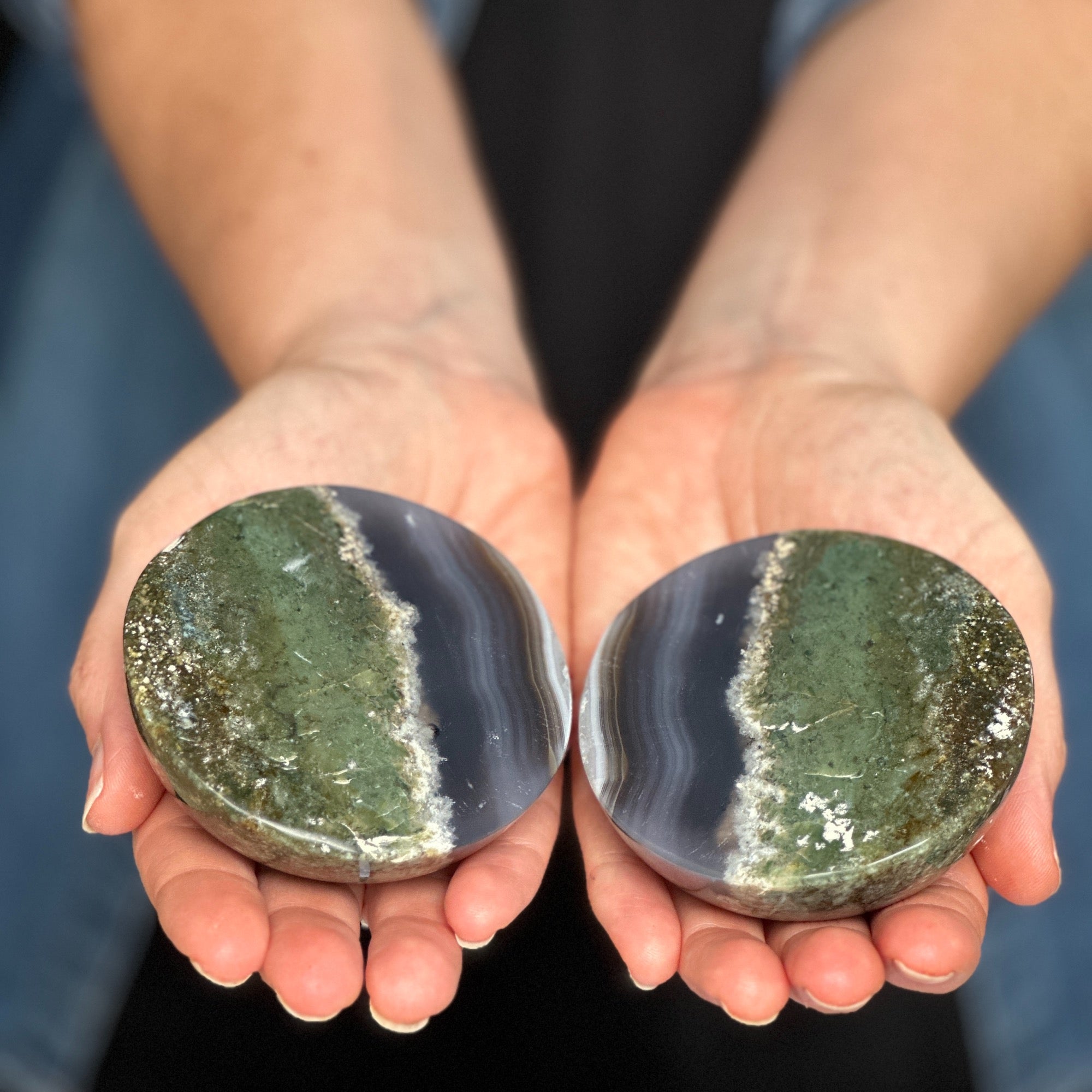 Jasper Paperweight, Natural Crystal Desk Ornament, Co-work Gift Idea