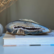 Agate Toptable Decor, Natural geode from Uruguay, Deep Purple Project Crystal, Stunning cave with amethysts points inside
