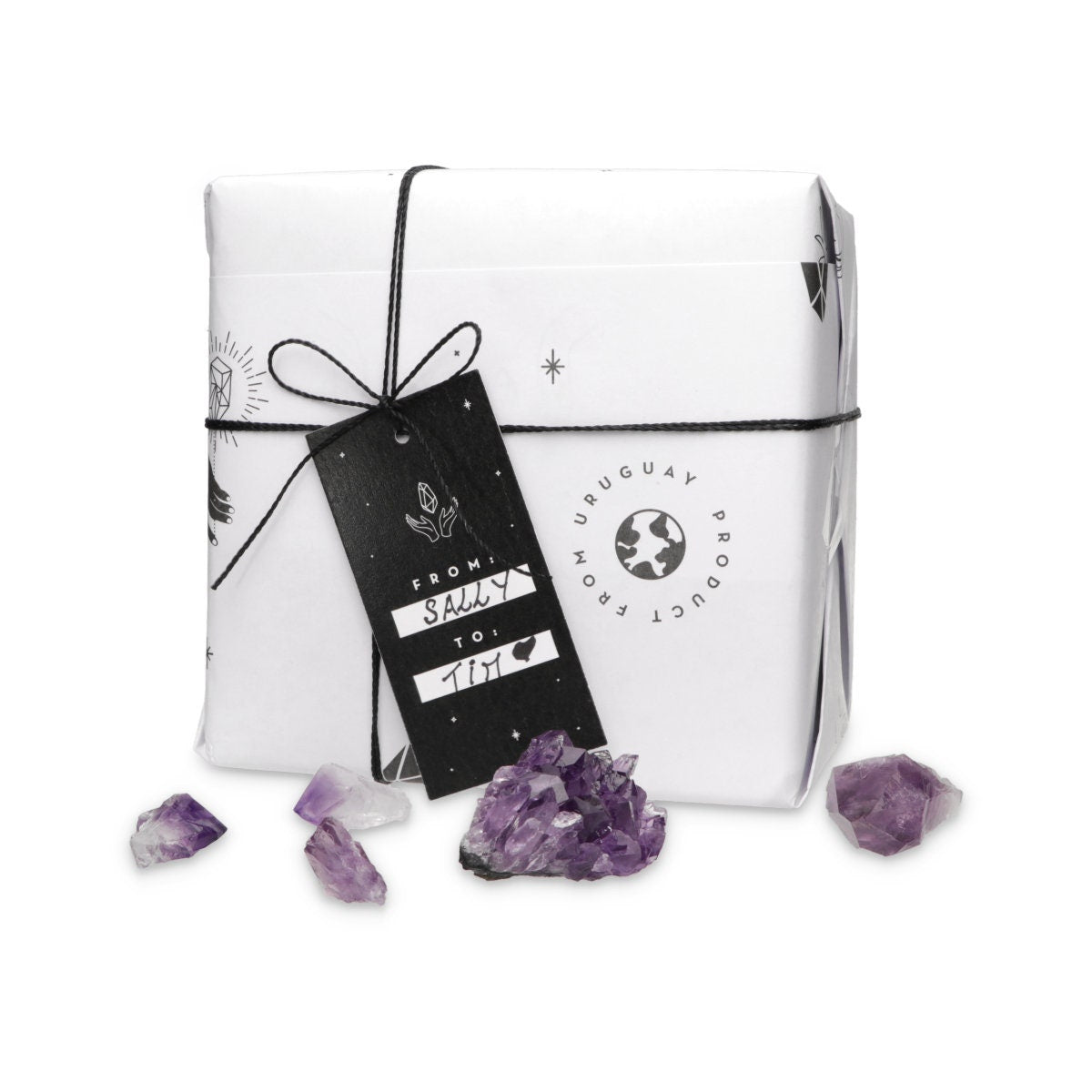 Agate Toptable Decor, Natural geode from Uruguay, Deep Purple Project Crystal, Stunning cave with amethysts points inside