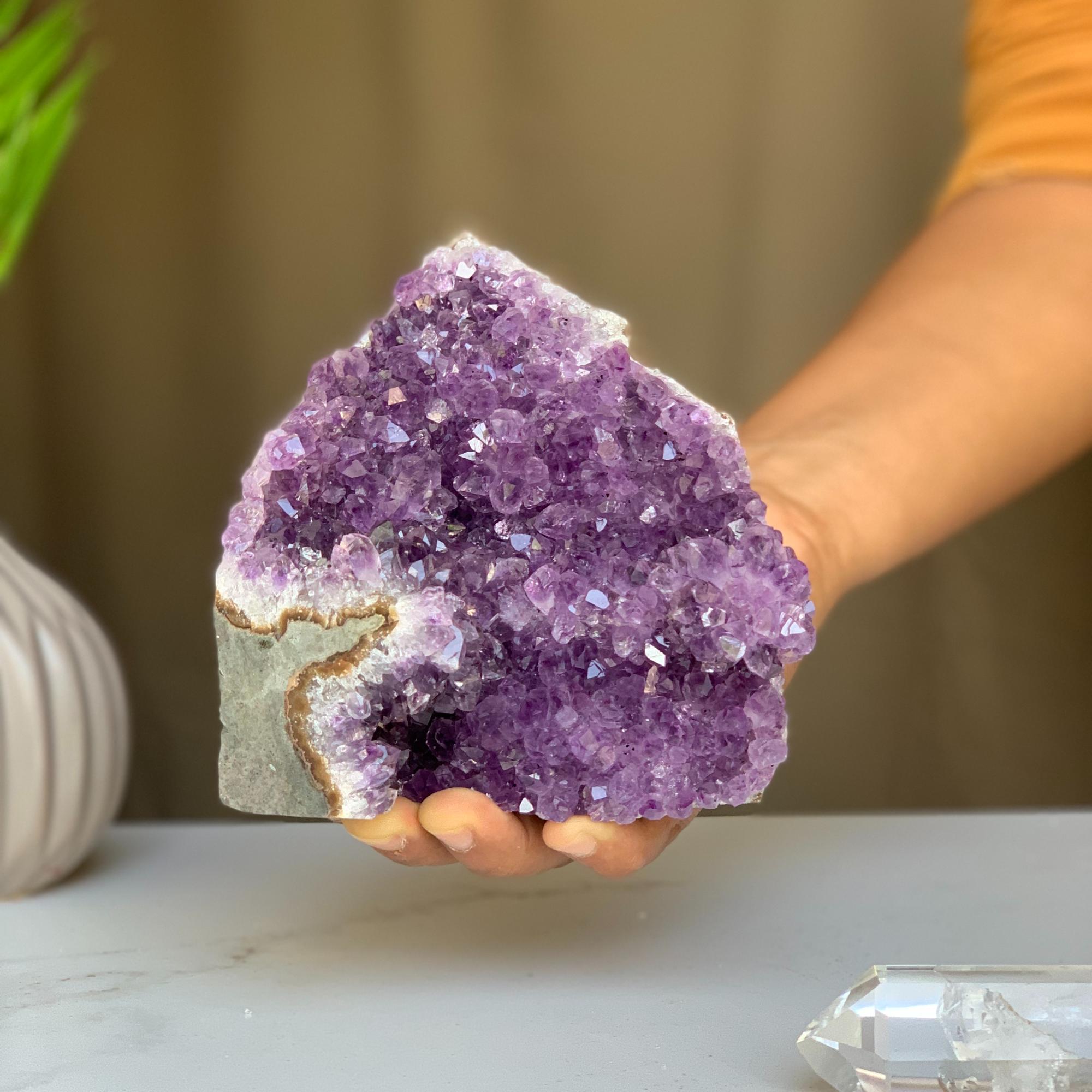 Amethyst cathedral stone for home decor, stunning AAA grade geode from Uruguay