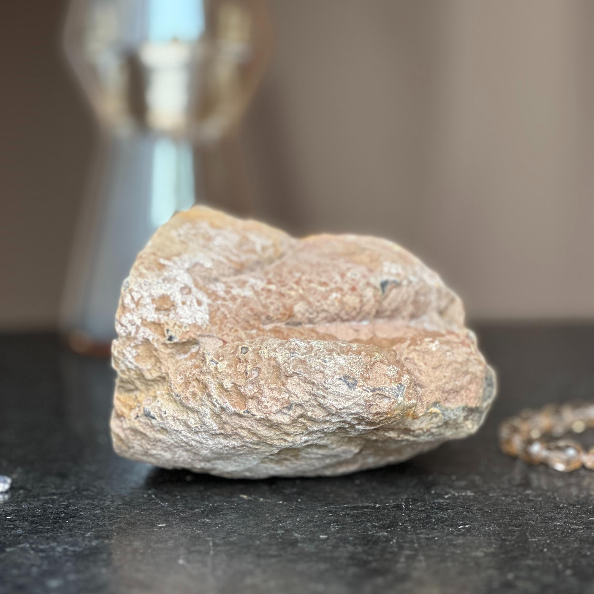 Clear Quartz and druzy Geode Cave, Self standing crystal bowl, Home Decor Crystal Geode